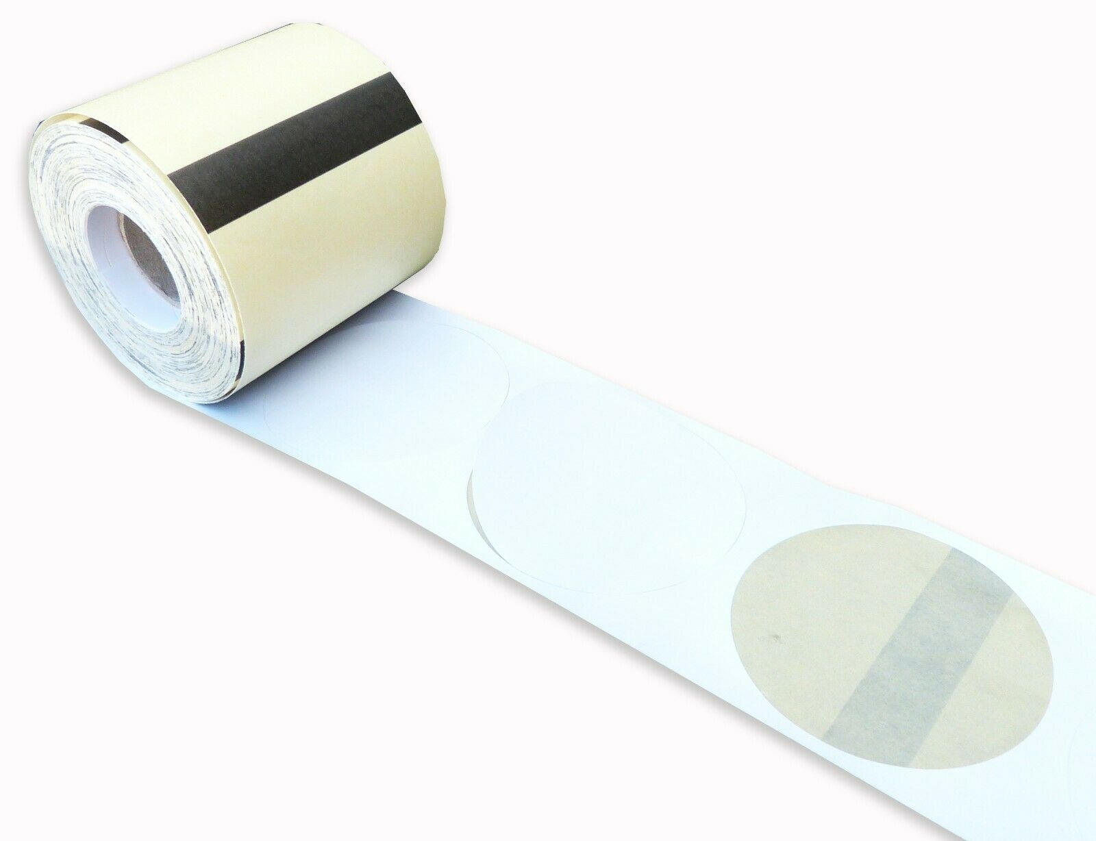 roll of white labels round